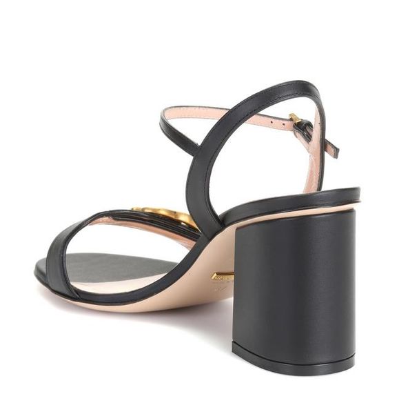 chic women leather sandals letter gold-tone metal summer designer lady ankle strap buckle mid heel rubber outsole sandal size35-42, Black
chic women leather sandals letter gold-tone metal summer designer lady ankle strap buckle mid heel rubber outsole sandal size35-42, Black