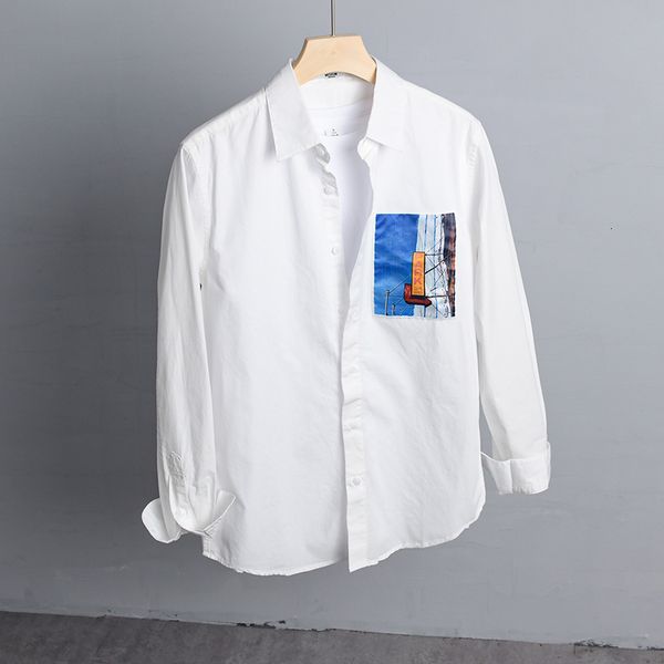 new 2021 novo estilo manga comprida casual bordado masculina confortvel camisas para homem na moda camisa de algodo branco c166, White
new 2021 novo estilo manga comprida casual bordado masculina confortvel camisas para homem na moda camisa de algodo branco c166, White