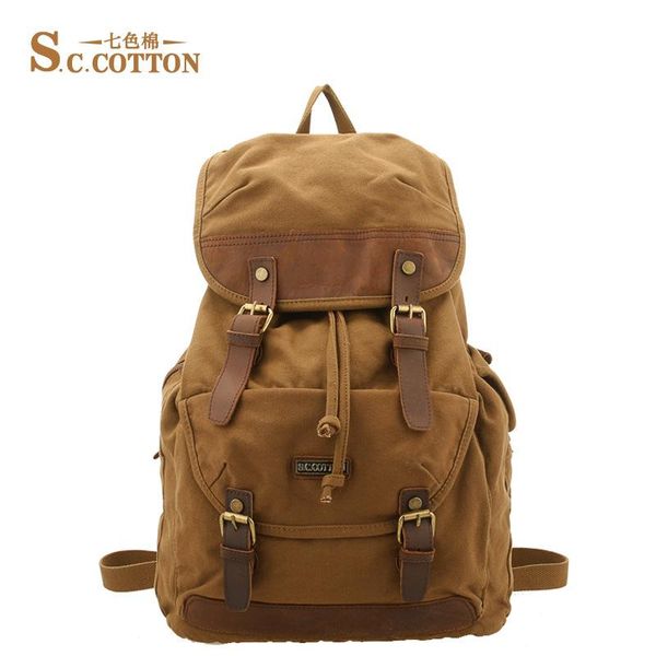 backpack men vintage canvas backpacks leather belts backpack, men's travel bags school bag mochila masculina
backpack men vintage canvas backpacks leather belts backpack, men's travel bags school bag mochila masculina
