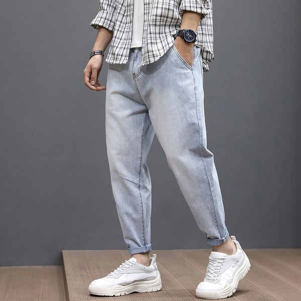2021 new spring summer fashion men jeans loose fit retro light blue wide leg baggy pants streetwear hip hop ankle length cropped trouse p0b7
2021 new spring summer fashion men jeans loose fit retro light blue wide leg baggy pants streetwear hip hop ankle length cropped trouse p0b7