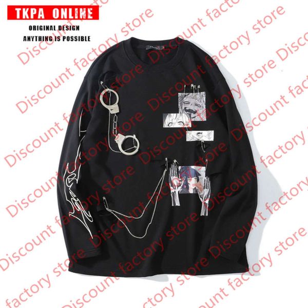 tkpa fashion brand two-dimensional dark black funeral chain accessories thin sweater couple guochao t-shirt
tkpa fashion brand two-dimensional dark black funeral chain accessories thin sweater couple guochao t-shirt