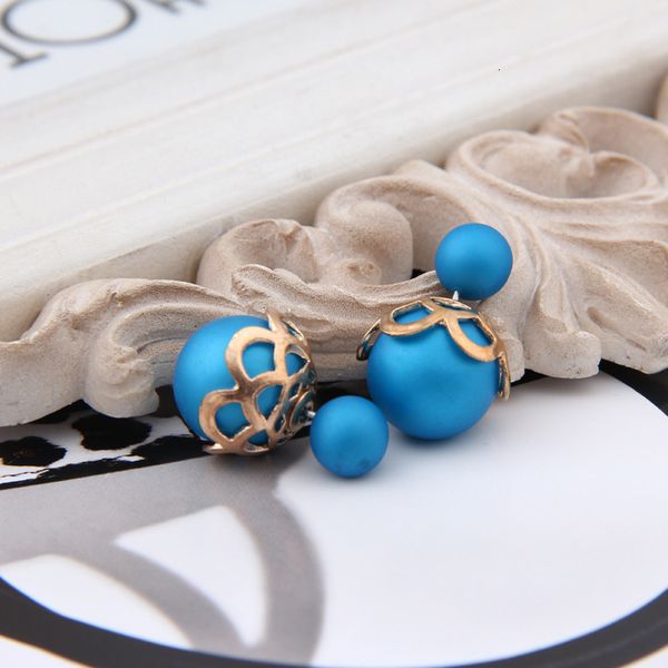 new fashion double sided pearl earrings creative jewelry red color pearl earrings, Golden
new fashion double sided pearl earrings creative jewelry red color pearl earrings, Golden