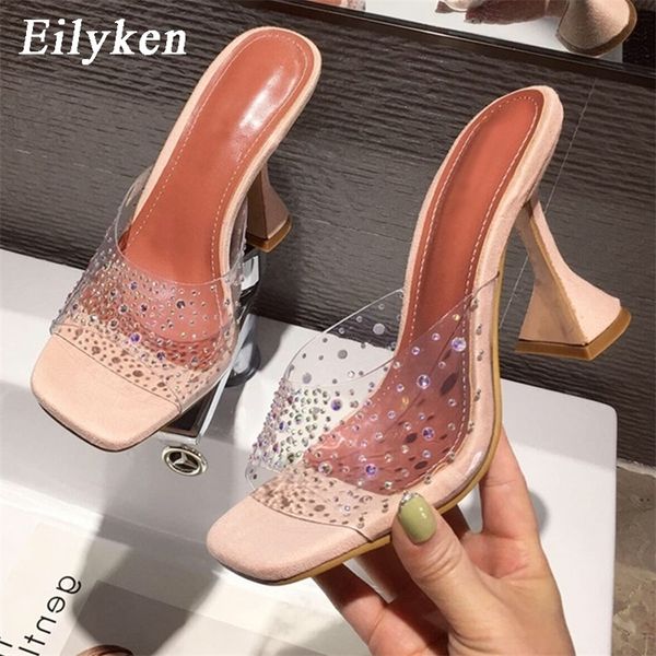 eilyken fashion pvc transparent rhinestones slippers women high heels square toe ladies shoes shallow sandals slides women 210310, Black
eilyken fashion pvc transparent rhinestones slippers women high heels square toe ladies shoes shallow sandals slides women 210310, Black