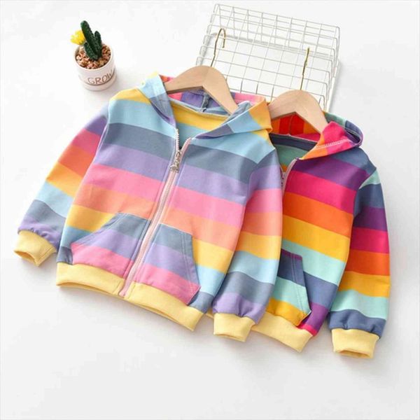 autumn baby girls hoodie jacket kids sweater shirt rainbow stripe long sleeve t children zipper sweatshirt child coat, Black
autumn baby girls hoodie jacket kids sweater shirt rainbow stripe long sleeve t children zipper sweatshirt child coat, Black
