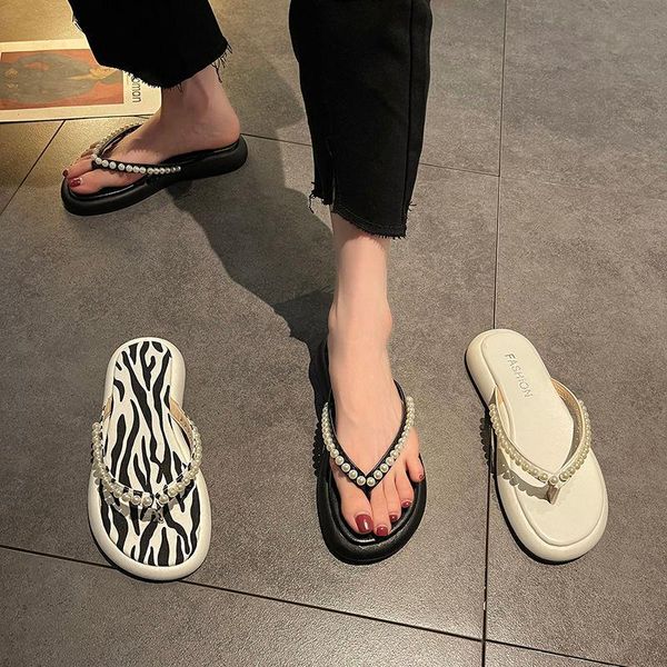 slippers women's flat comfortable beach shoes non-slip soft bottom casual flip flops rhinestone decoration summer slipper, Black
slippers women's flat comfortable beach shoes non-slip soft bottom casual flip flops rhinestone decoration summer slipper, Black