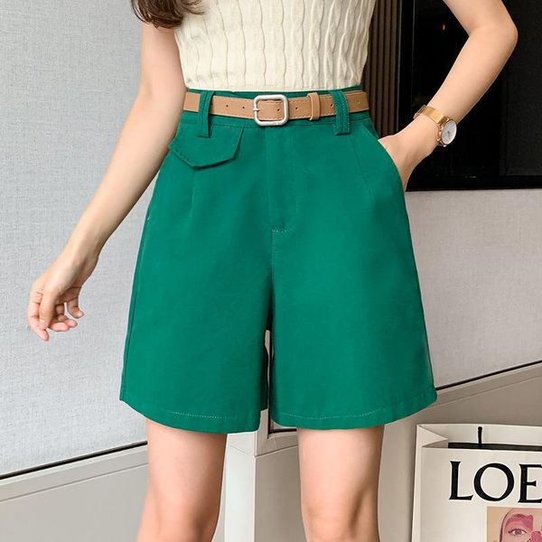 women's shorts korean high waist elastic straight women summer loose casual solid female, White;black
women's shorts korean high waist elastic straight women summer loose casual solid female, White;black