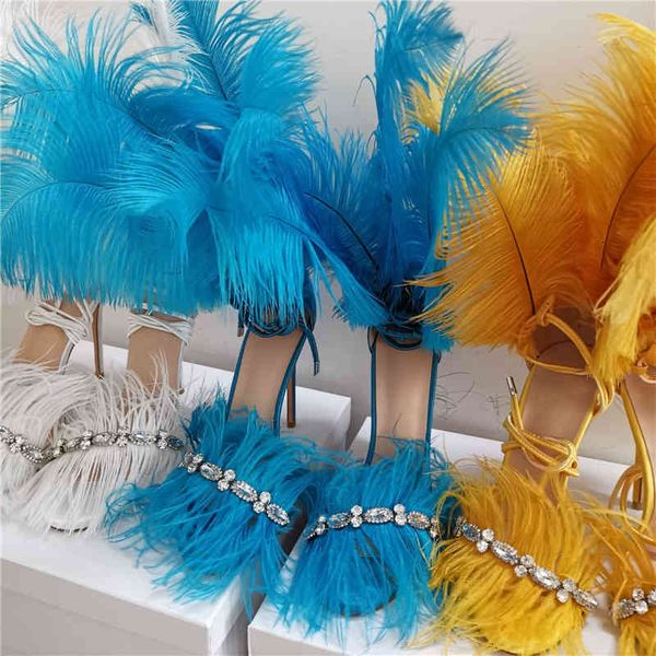 dress shoes crystal tassels feather decor women sandals ankle tied cover heel stilettos runway design high heels party woman, Black
dress shoes crystal tassels feather decor women sandals ankle tied cover heel stilettos runway design high heels party woman, Black