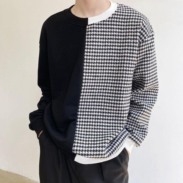 men's hoodies & sweatshirts 2021 autumn men plaid splice long sleeve pullover sweatshirt male japan street vintage fashion casual loose, Black
men's hoodies & sweatshirts 2021 autumn men plaid splice long sleeve pullover sweatshirt male japan street vintage fashion casual loose, Black