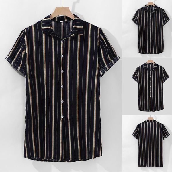 men's casual shirts lapel striped button shirt hawaiian short sleeve black outdoor commuter style, White;black
men's casual shirts lapel striped button shirt hawaiian short sleeve black outdoor commuter style, White;black
