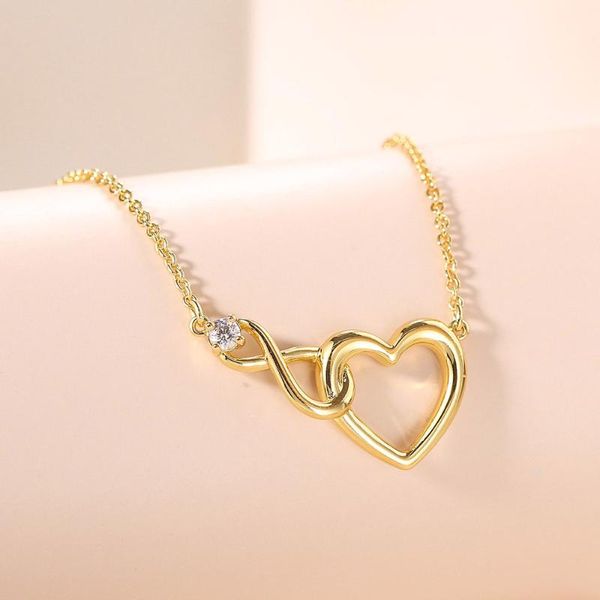 pendant necklaces heart charms necklace for women korean style collar choker chain gift friends girls jewelry n450, Silver