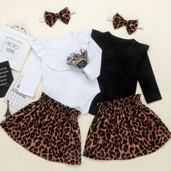 clothing sets born baby girl cotton clothes ruffle romper leopard skirt dress outfits, White
clothing sets born baby girl cotton clothes ruffle romper leopard skirt dress outfits, White