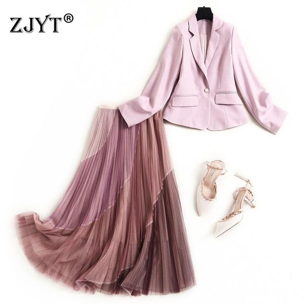 elegant office lady two piece outfits 2021 new spring fashion women's pink blazer and pleated mesh skirt suit matching sets, White
elegant office lady two piece outfits 2021 new spring fashion women's pink blazer and pleated mesh skirt suit matching sets, White
