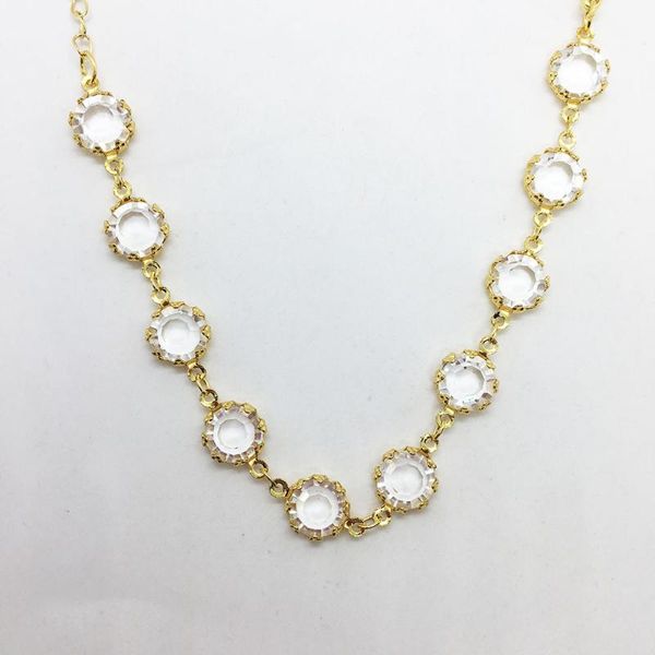 chains romantic luxury edging glass transparent beads 18kgoldcopper chain couple necklace man pulseira female beauty 2021 gift jewelry, Silver
chains romantic luxury edging glass transparent beads 18kgoldcopper chain couple necklace man pulseira female beauty 2021 gift jewelry, Silver