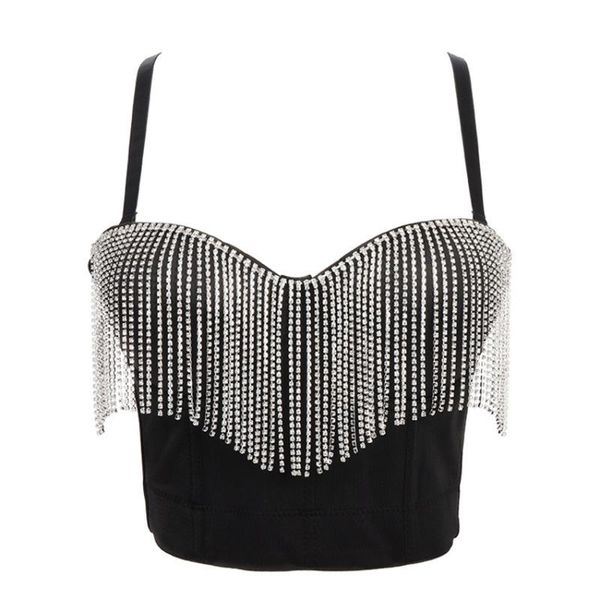 women's tanks & camis 2021 tassel rhinestone nightclub push up with built in bra cropped wear out corset female bralette crop top, White
women's tanks & camis 2021 tassel rhinestone nightclub push up with built in bra cropped wear out corset female bralette crop top, White