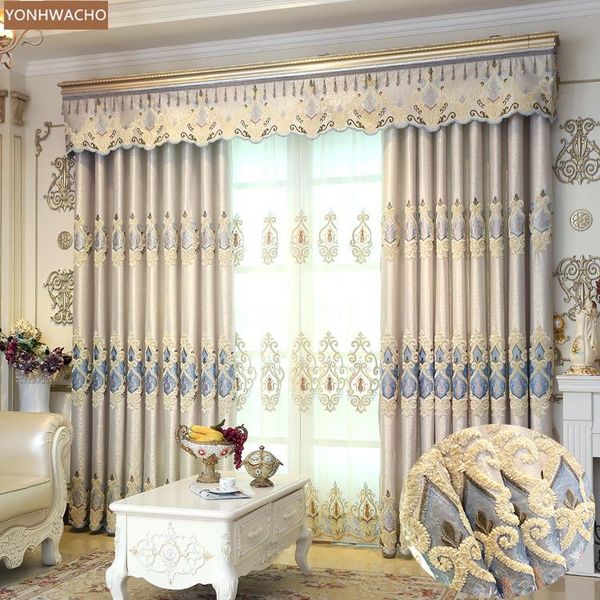 curtain & drapes custom curtains european luxury bedroom embroidered french sliver grey thick cloth blackout valance tulle drape c863
curtain & drapes custom curtains european luxury bedroom embroidered french sliver grey thick cloth blackout valance tulle drape c863