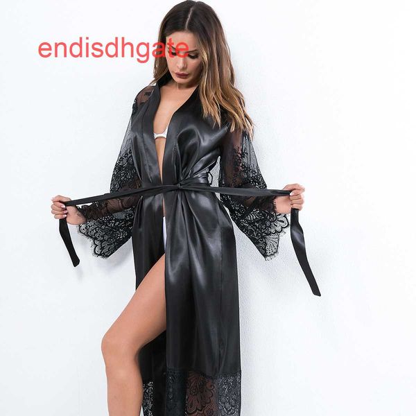long rebella nightgown 2019 women's lace home 4735, Black;white