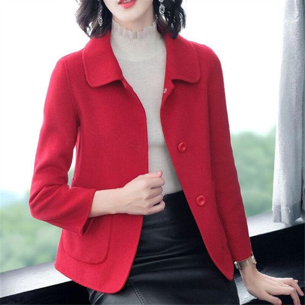 women's wool & blends red black women woolen coat basic single-breasted elegant spring autumn short jacket outerwear blended female 20
women's wool & blends red black women woolen coat basic single-breasted elegant spring autumn short jacket outerwear blended female 20
