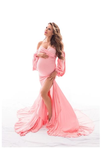 maternity dresses split front maxi gown for po shoot shoulderless long puff sleeve pregnancy clothes dress pography props, White
maternity dresses split front maxi gown for po shoot shoulderless long puff sleeve pregnancy clothes dress pography props, White