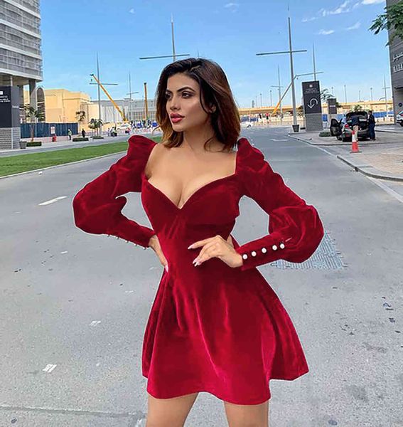casual dresses vintage sweet women fashion deep v-neck mini bandage dress full flare sleeve velvet femal a-line, Black;gray
casual dresses vintage sweet women fashion deep v-neck mini bandage dress full flare sleeve velvet femal a-line, Black;gray
