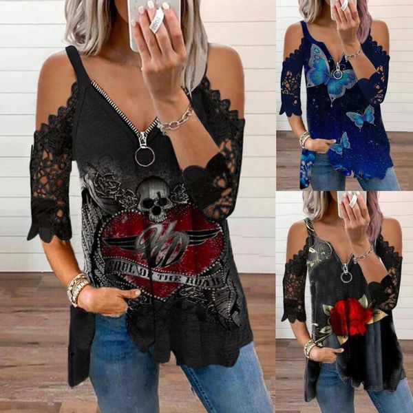 women's blouses & shirts summer retro print v neck tshirt loose zipper short sleeve t-shirt female casual plus size shirt fashion, White
women's blouses & shirts summer retro print v neck tshirt loose zipper short sleeve t-shirt female casual plus size shirt fashion, White