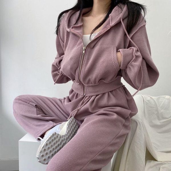 women's two piece pants obrix female casual style set hooded front pocket short jacket drawstring elastic waist straight sporty otfit f, White
women's two piece pants obrix female casual style set hooded front pocket short jacket drawstring elastic waist straight sporty otfit f, White