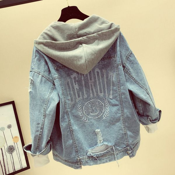 mozuleva jeans coat women spring autumn new korean-style loose-fit plus size hooded versatile jeans coat and jacket women 201013, Black;brown
mozuleva jeans coat women spring autumn new korean-style loose-fit plus size hooded versatile jeans coat and jacket women 201013, Black;brown