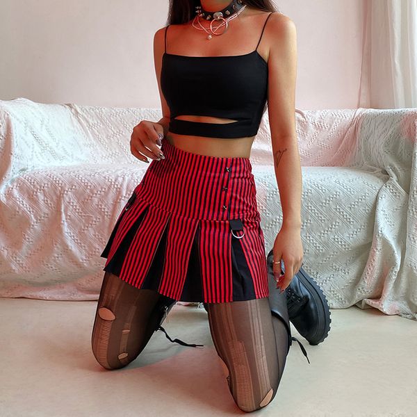 goth aesthetic striped mini skirt for women dark academia fashion low waist pleated skirt party clubwear 90s outfits, Black
goth aesthetic striped mini skirt for women dark academia fashion low waist pleated skirt party clubwear 90s outfits, Black