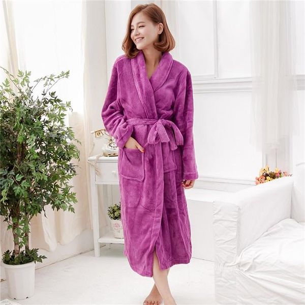 men's sleepwear women solid flannel robe winter warm casual bathrobe gown lovers loungewear coral fleece nightgown home dressing, Black;brown
men's sleepwear women solid flannel robe winter warm casual bathrobe gown lovers loungewear coral fleece nightgown home dressing, Black;brown