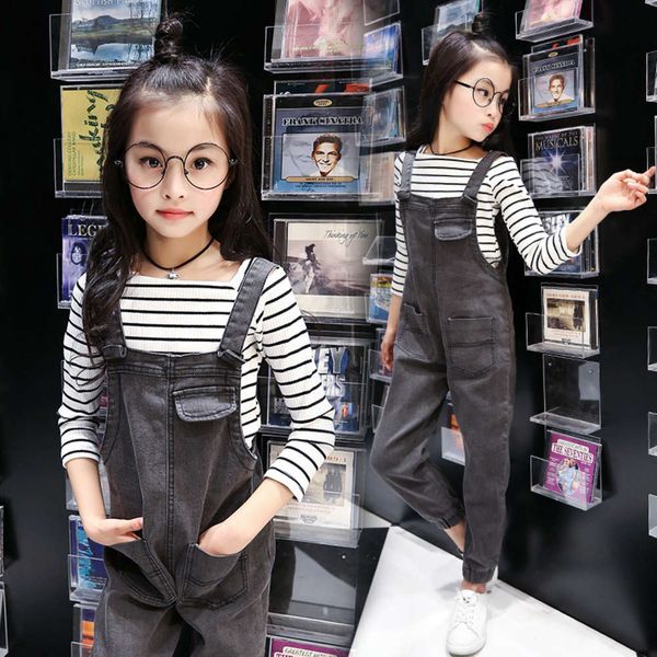 cuhk children's wear girls' suspender suit korean fashion 2020 autumn stripe long sleeve two piece set ready to go, Blue
cuhk children's wear girls' suspender suit korean fashion 2020 autumn stripe long sleeve two piece set ready to go, Blue