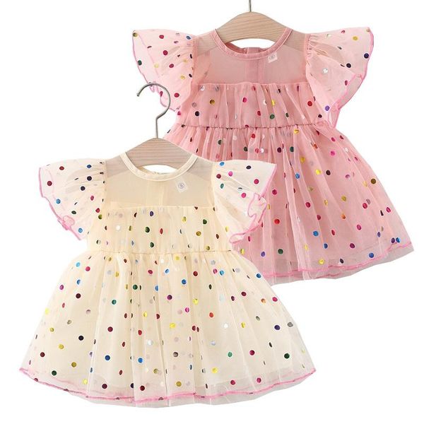 girl's dresses mesh baby girls dress dots transparent shoulder toddler ball gown summer children's outfit kids clothes, Red;yellow
girl's dresses mesh baby girls dress dots transparent shoulder toddler ball gown summer children's outfit kids clothes, Red;yellow