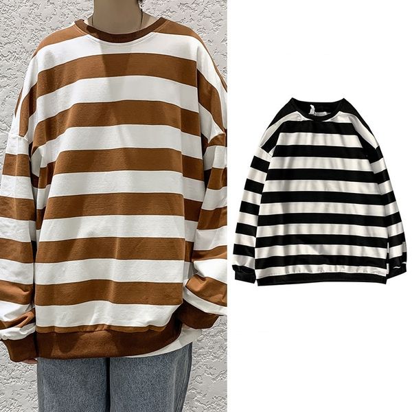 men's t-shirts autumn striped hoodie fashion hit color casual o-neck sweatshirt men streetwear loose hip-hop pullover hoodies mens, White;black
men's t-shirts autumn striped hoodie fashion hit color casual o-neck sweatshirt men streetwear loose hip-hop pullover hoodies mens, White;black