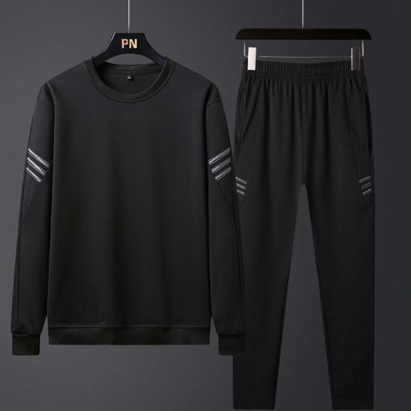 youth leisure sports large three shoulder round neck sweater knitted long sleeve suit men's, Gray 
youth leisure sports large three shoulder round neck sweater knitted long sleeve suit men's, Gray