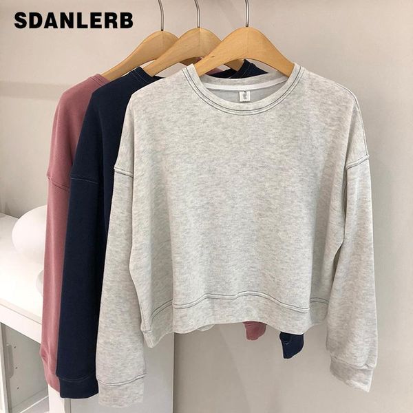 women's hoodies & sweatshirts short for women 2021 autumn fashionable sweatshirt retro round neck long sleeve pullover solid color loos, Black
women's hoodies & sweatshirts short for women 2021 autumn fashionable sweatshirt retro round neck long sleeve pullover solid color loos, Black