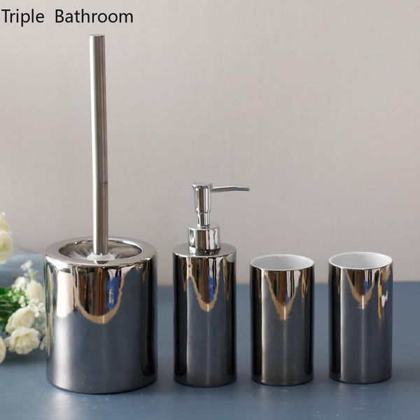 bath accessory set light luxury silver ceramics shampoo shower gel bottle tooth mug liquid soap dispenser household bathroom accessories
bath accessory set light luxury silver ceramics shampoo shower gel bottle tooth mug liquid soap dispenser household bathroom accessories