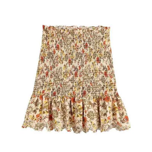women fashion floral print ruffled mini skirt vintage chic elastic waist hollow out embroidery skirts jupe femme 210531, Black
women fashion floral print ruffled mini skirt vintage chic elastic waist hollow out embroidery skirts jupe femme 210531, Black