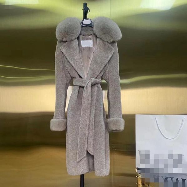 women's wool & blends mink collar winter coat alpaca long thick warm cotton parkas woman liner fur plus size jackets, Black
women's wool & blends mink collar winter coat alpaca long thick warm cotton parkas woman liner fur plus size jackets, Black