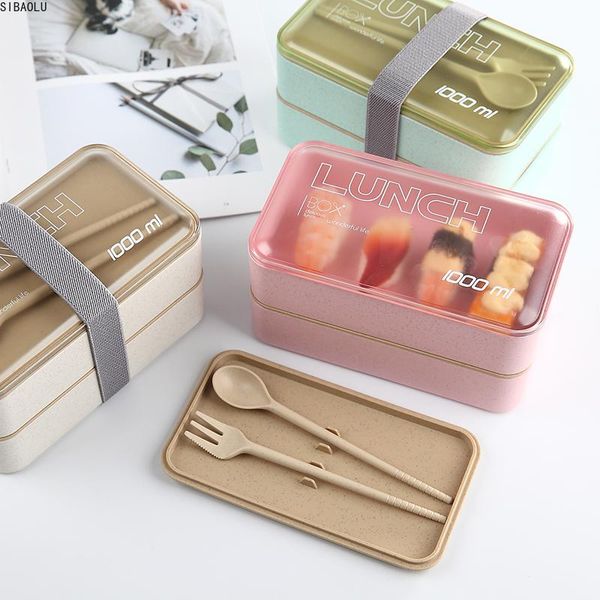 dinnerware sets 1000ml protable healthy lunch box double layer wheat straw bento boxes microwave storage container
dinnerware sets 1000ml protable healthy lunch box double layer wheat straw bento boxes microwave storage container
