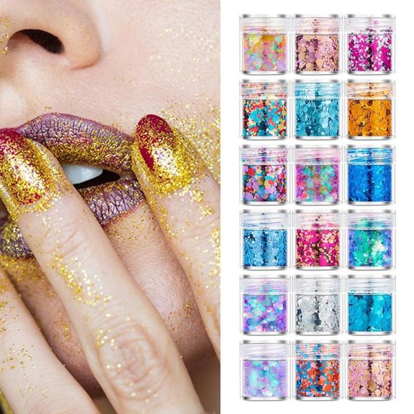 nail glitter mixed 1/2/3mm 18 colors small sequins shimmer powder durable safe flash dust make up art diy decoration eye shadow, Silver;gold
nail glitter mixed 1/2/3mm 18 colors small sequins shimmer powder durable safe flash dust make up art diy decoration eye shadow, Silver;gold
