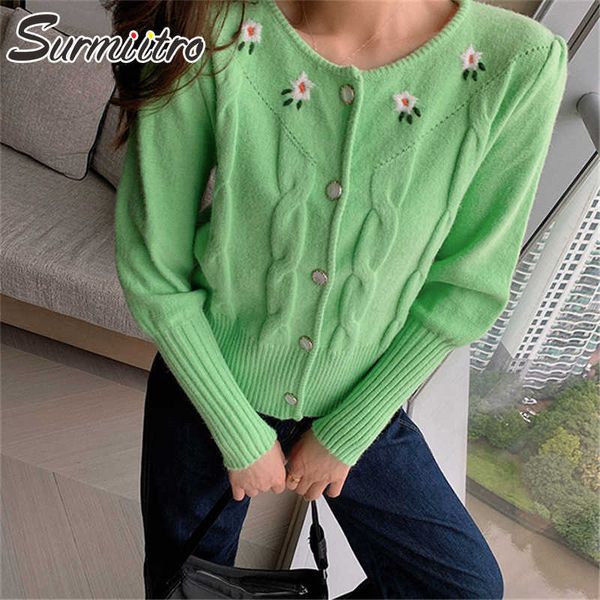 surmiitro cardigan women autumn winter korean floral embroidery long sleeve sweater female knitted jacket coat knitwear 210712, White;black
surmiitro cardigan women autumn winter korean floral embroidery long sleeve sweater female knitted jacket coat knitwear 210712, White;black