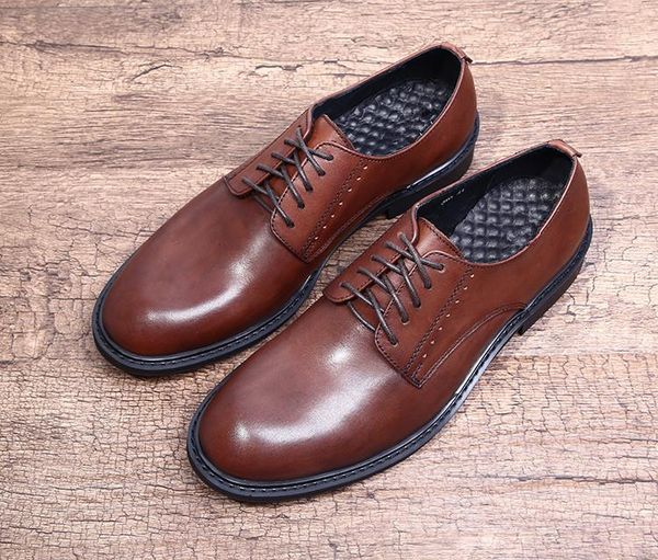 dress shoes fashion italian luxury retro classic mens genuine leather simple round toe for men business oxfords, Black
dress shoes fashion italian luxury retro classic mens genuine leather simple round toe for men business oxfords, Black