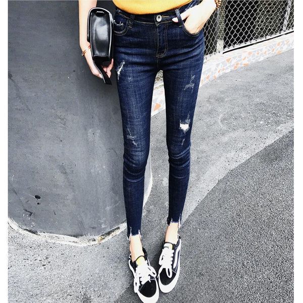 women's jeans woman pants large size dark blue autumn tight ripped ankle-tied pantalones vaqueros mujer
women's jeans woman pants large size dark blue autumn tight ripped ankle-tied pantalones vaqueros mujer
