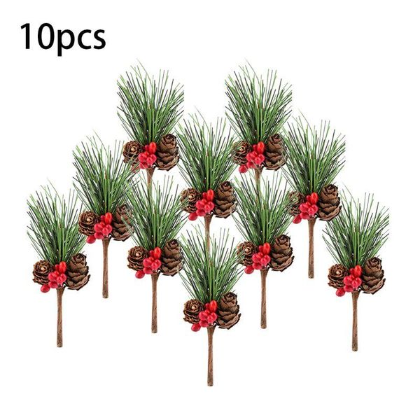 10pcs artificial pine picks fake berries pinecones for wedding garden christmas tree filler decorations craft artificial flower
10pcs artificial pine picks fake berries pinecones for wedding garden christmas tree filler decorations craft artificial flower