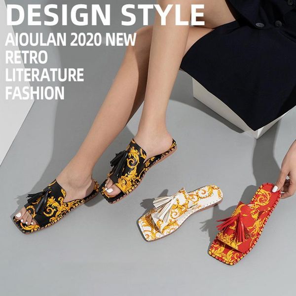 new women slippers fashion tassels summer shoes brand beach slides retro mules shoes for women flat slipper outdoor 2021, Black
new women slippers fashion tassels summer shoes brand beach slides retro mules shoes for women flat slipper outdoor 2021, Black