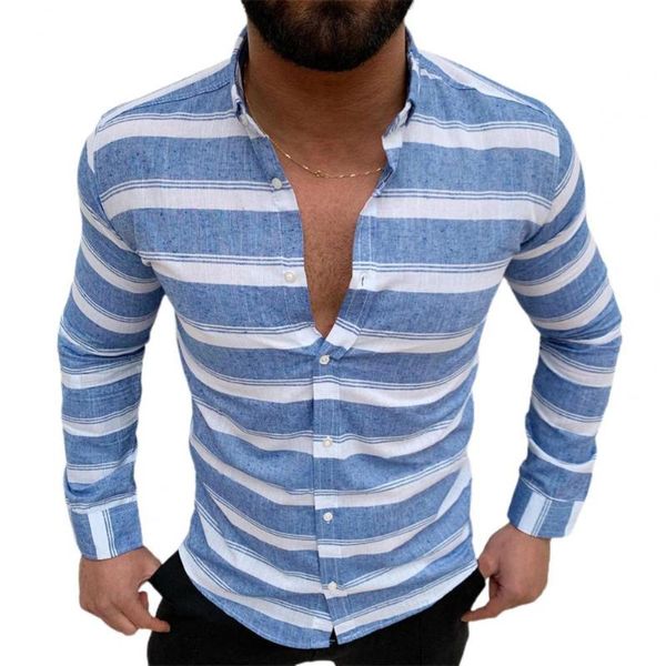 men's casual shirts spring summer striped print men fashion button lapel slim 2021 vintage mens long sleeve shirt streetwear, White;black
men's casual shirts spring summer striped print men fashion button lapel slim 2021 vintage mens long sleeve shirt streetwear, White;black