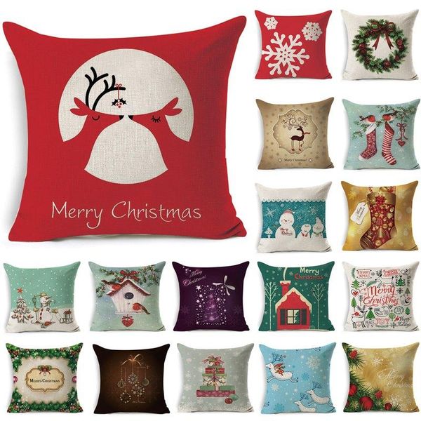 cushion/decorative pillow 43*43cm christmas deer santa claus pattern cotton linen throw cushion cover car home sofa decorative pillowcase 40
cushion/decorative pillow 43*43cm christmas deer santa claus pattern cotton linen throw cushion cover car home sofa decorative pillowcase 40