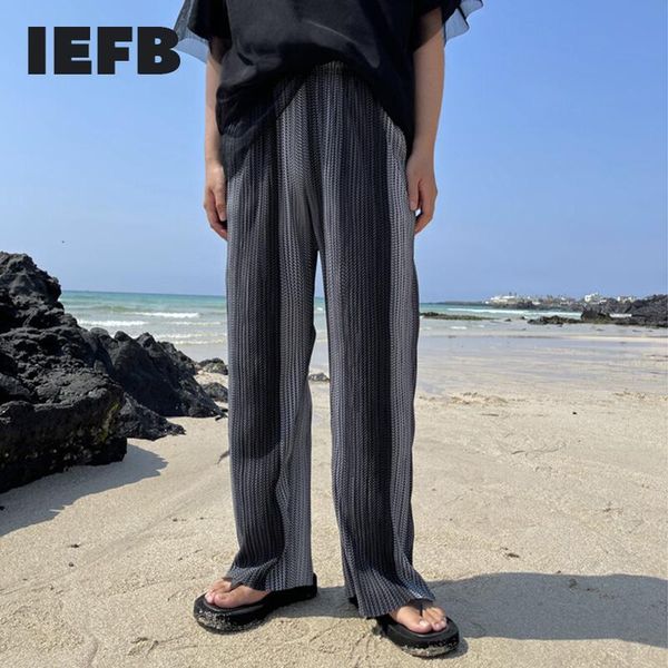 men's pants iefb couple's pleated thin loose straight casual long 2021 korean trend elastic wiast cool trousers 9y8399, Black
men's pants iefb couple's pleated thin loose straight casual long 2021 korean trend elastic wiast cool trousers 9y8399, Black