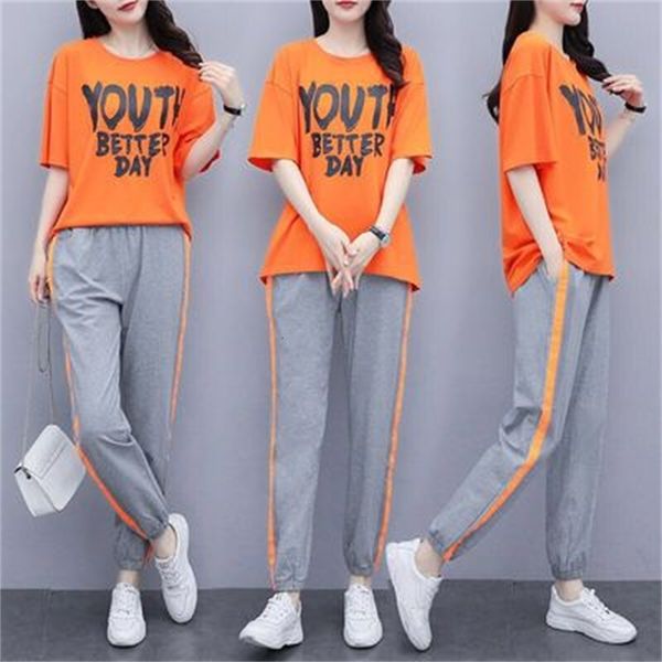 orange woman more size suits casual sets joint parts and pants letter women's training clothes 1b6k, White
orange woman more size suits casual sets joint parts and pants letter women's training clothes 1b6k, White