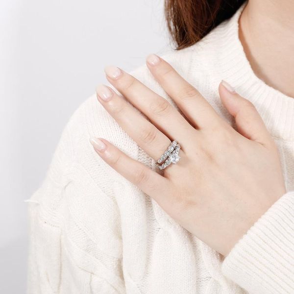 wedding rings simple 2 pcs/set four-claw inlaid white zircon crystal silver color female ring for women engagement jewelry accessories, Slivery;golden
wedding rings simple 2 pcs/set four-claw inlaid white zircon crystal silver color female ring for women engagement jewelry accessories, Slivery;golden