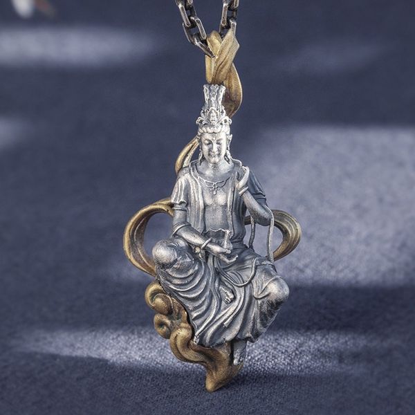 2021 new real solid s999 pure sier handmade avalokitesvara auspicious cloud peace pendant for men and women xc2n, Silver
2021 new real solid s999 pure sier handmade avalokitesvara auspicious cloud peace pendant for men and women xc2n, Silver
