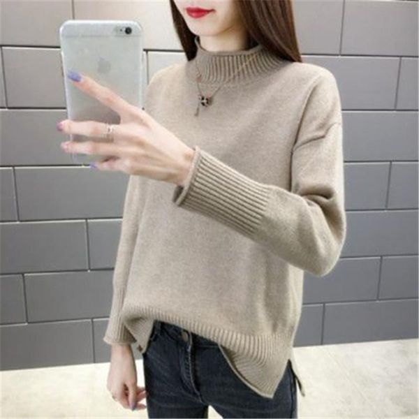 women's sweaters 2021 autumn and winter all-around high neck sweater bottoming twist thickened slim knit, White;black
women's sweaters 2021 autumn and winter all-around high neck sweater bottoming twist thickened slim knit, White;black
